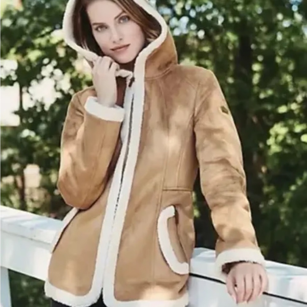 Koolaburra by Ugg Tan Teddy Jacket with Cream Accents